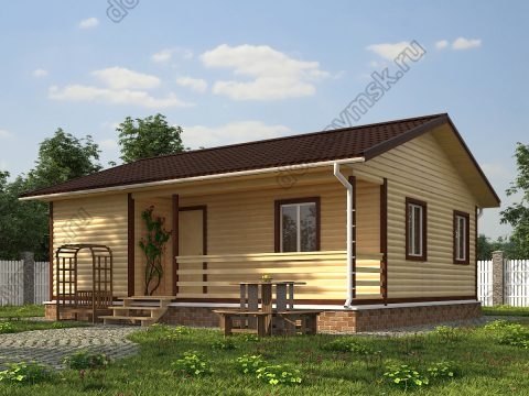 Одноэтажный каркасный дом 7 на 9 Одноэтажный каркасный дом 7 на 9