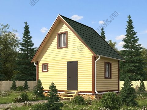 Баня из бруса 6 на 4 с мансардой Баня из бруса 6 на 4 с мансардой