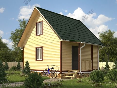 Баня из бруса 6 на 6 с мансардой Баня из бруса 6 на 6 с мансардой